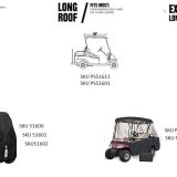 Abris Voiturette de Golf (modèle 4 places) toit 90&Prime; Noir