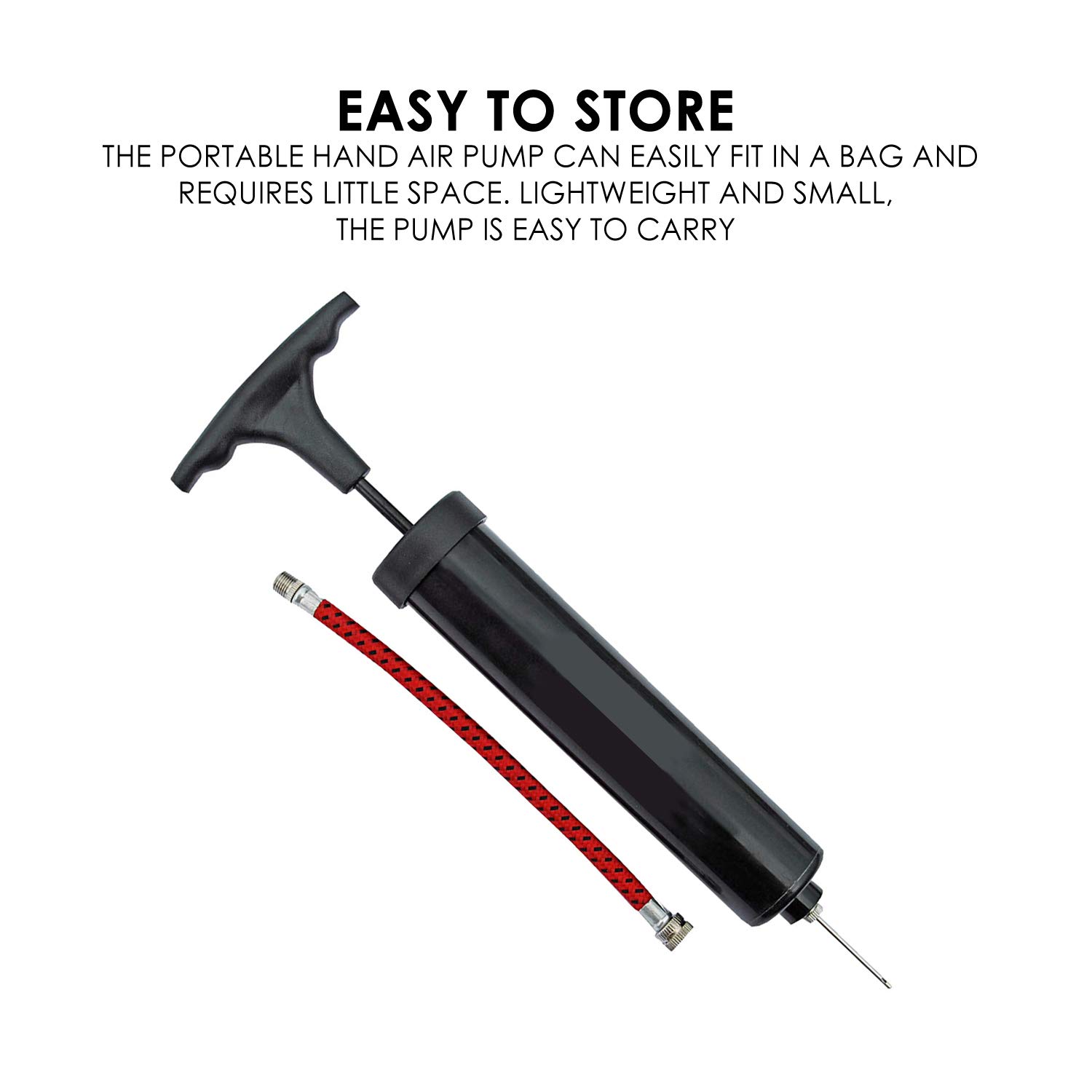 Hand Air Pump Pump with Hose Adapter, Inflator Pump for Fender, Rafts