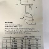 Toile pour moteur hors-bord Noir 98cm (jusqu&rsquo;à 6HP)