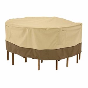 Housse pour Ensemble de Table et Chaises beige (Large Rond)