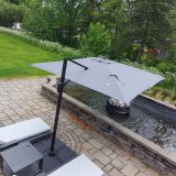 Parasol Pivotable Gris