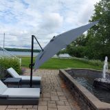 Parasol Pivotable Gris