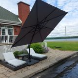 Parasol Pivotable Gris