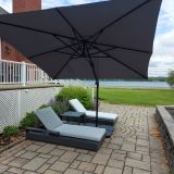 Parasol Pivotable Gris