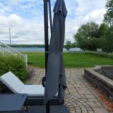 Parasol Pivotable Gris