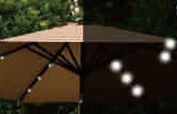 Parasol Vertical Gris avec lumières