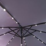 Parasol Vertical Gris avec lumières