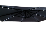 Parasol Pivotable Noir avec lumières démo sur ramassage seulement pas de boite