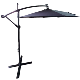 Parasol Courbé Noir avec lumières