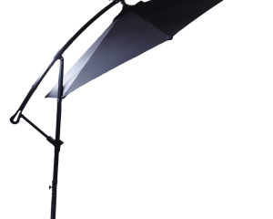 Parasol Courbé Noir avec lumières