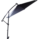 Parasol Courbé Noir avec lumières