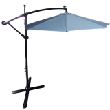 Parasol Courbé Gris avec lumières