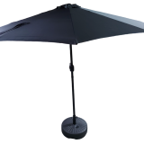 Parasol Vertical Noir avec lumières