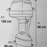 Toile pour moteur hors-bord Noir 98cm (jusqu&rsquo;à 6HP)