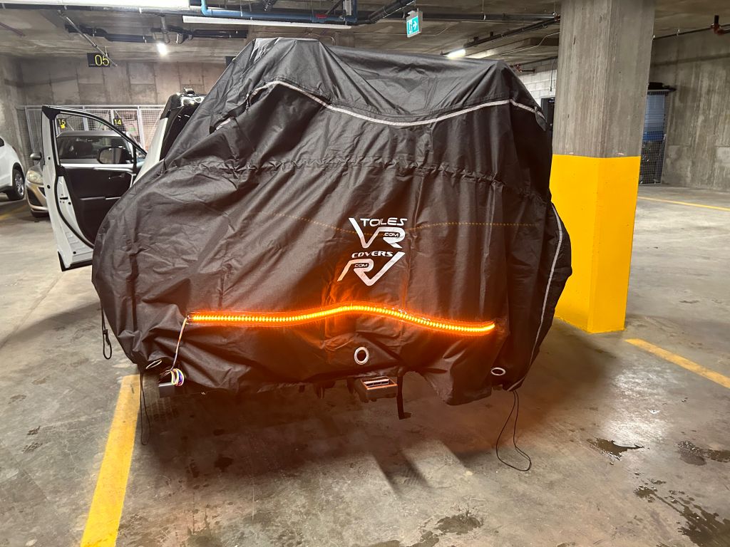 Housse de vélo de transport avec feux arrière LED (2 Vélo) - Toiles VR