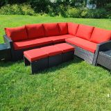 Ensemble de patio extérieur – 3 causeuses, 3 poufs et 2 tables d&rsquo;appoint (dessus en verre) – Collection Lynn (Disponible en 4 couleurs) en prévente disponible mai 2026 en cadeau une chaise longue sur ramassage a notre entrepôt