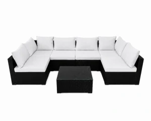 Ensemble de patio extérieur de luxe – Table et Sofas – Collection Lynn